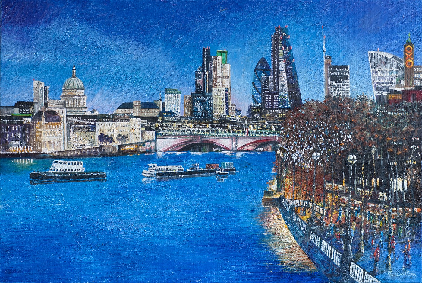 Joe Walton Artist - Dusk On The River