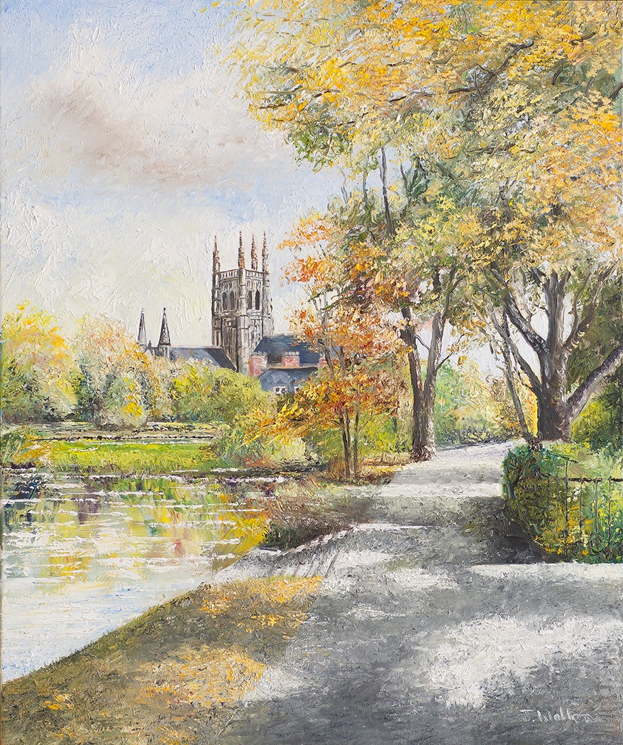 Joe Walton Artist - Footpath to Diglis Weir