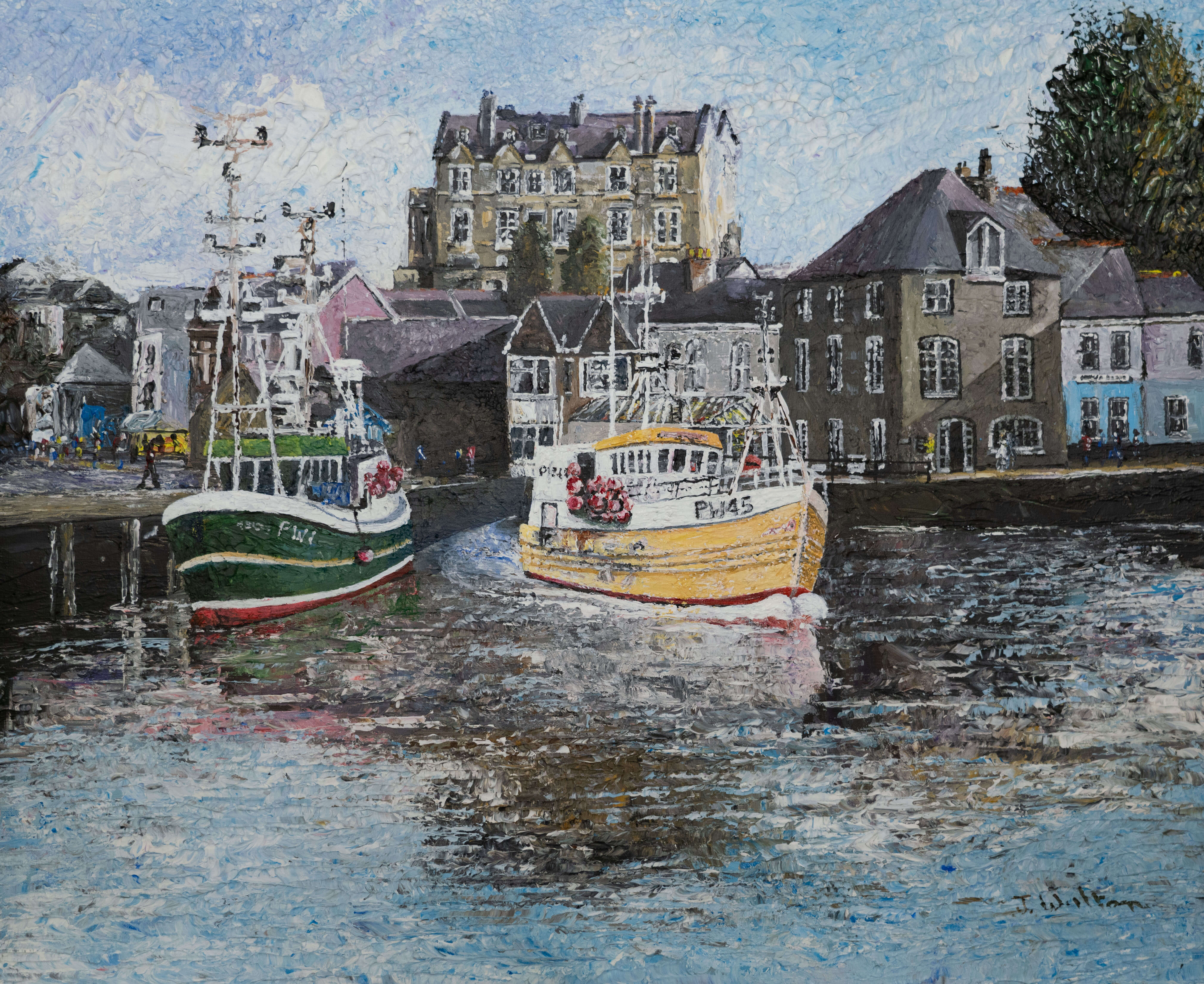 Joe Walton Artist - Steaming out of Padstow