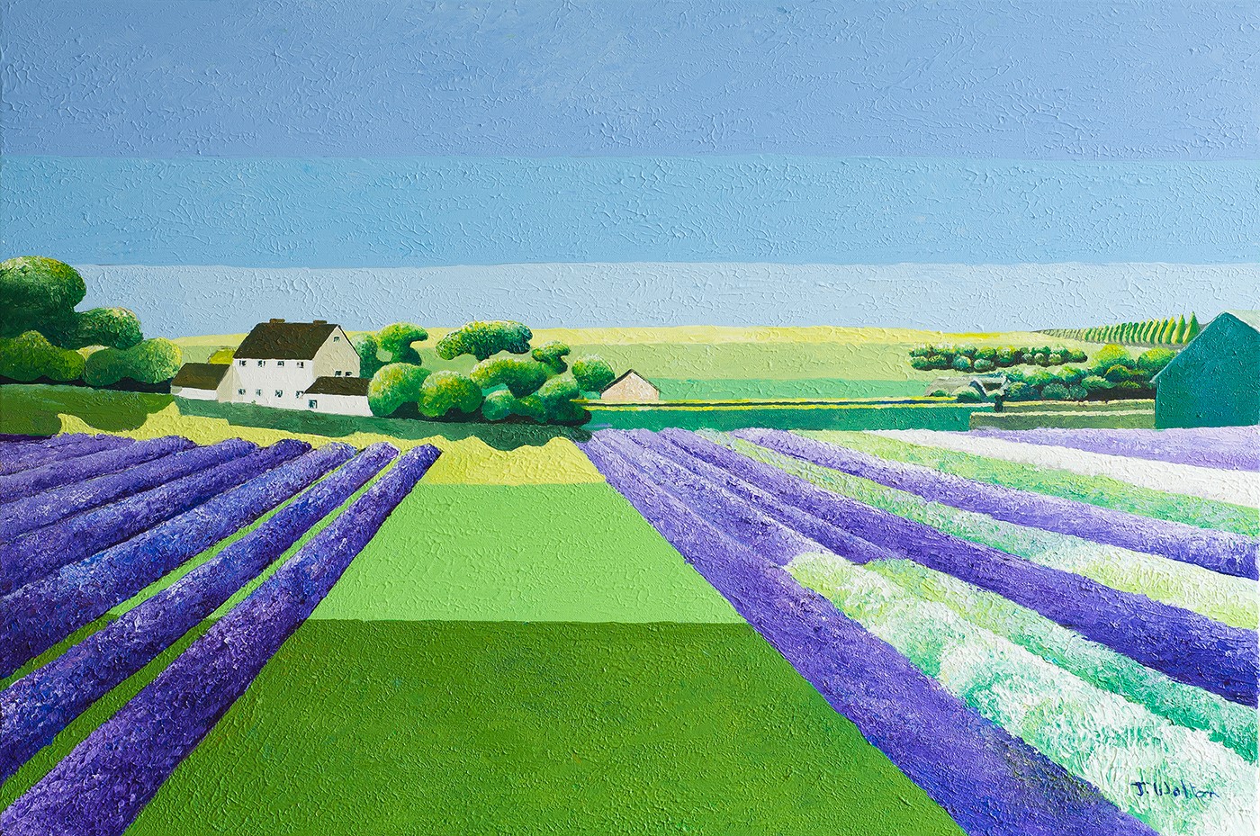 Joe Walton Artist - Lavender fields Snowshill