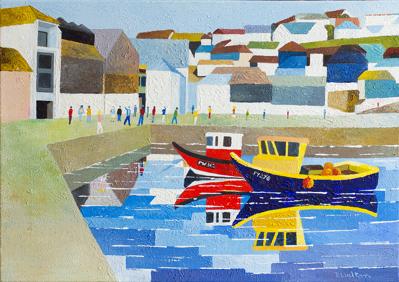 Joe Walton Artist - Boats in harbour