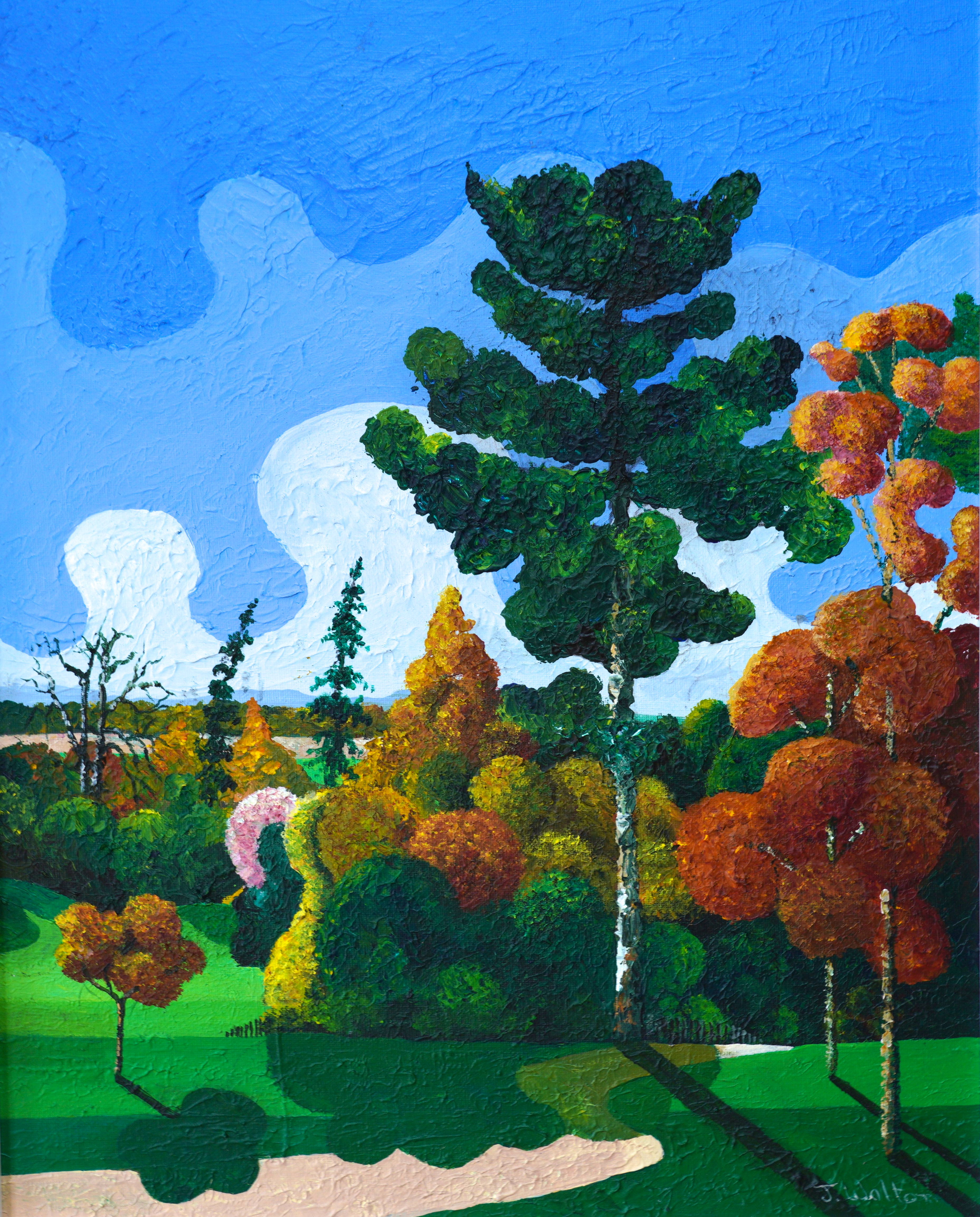 Joe Walton Artist - Path down to Orangery - Croome